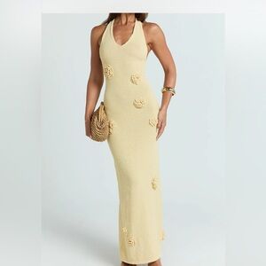 Chic Cream Halter Maxi Dress
